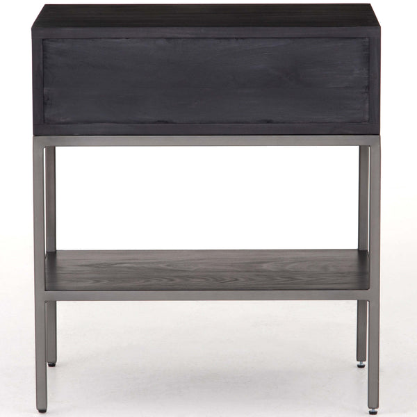 Home Fashion Trey Nightstand Black Wash Poplar By Four Hands