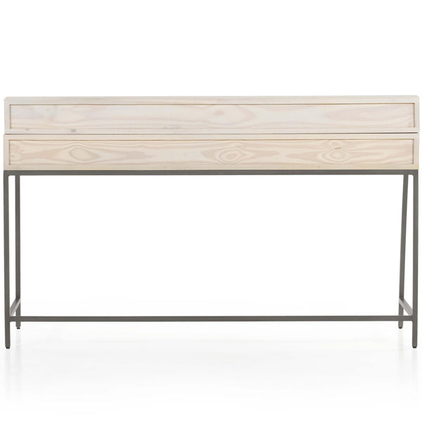 Home Fashion Trey Writing Desk With 5 Drawers Organizer Dove Poplar By Four Hands