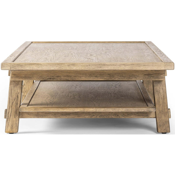 Home Fashion Trinity Coffee Table Distressed Light Oak By Four Hands