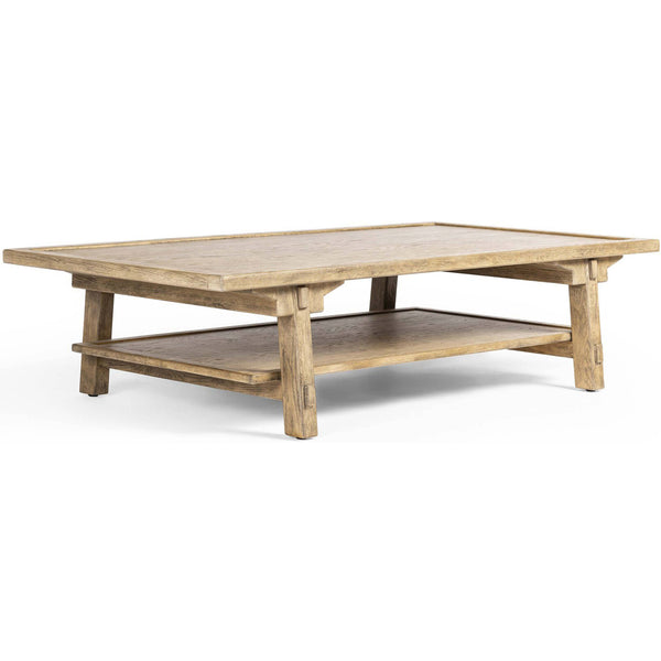 home fashion Trinity Coffee Table Distressed Light Oak by Four Hands