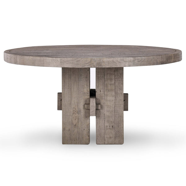 Home Fashion Trommald 60" Round Dining Table Distressed Gray