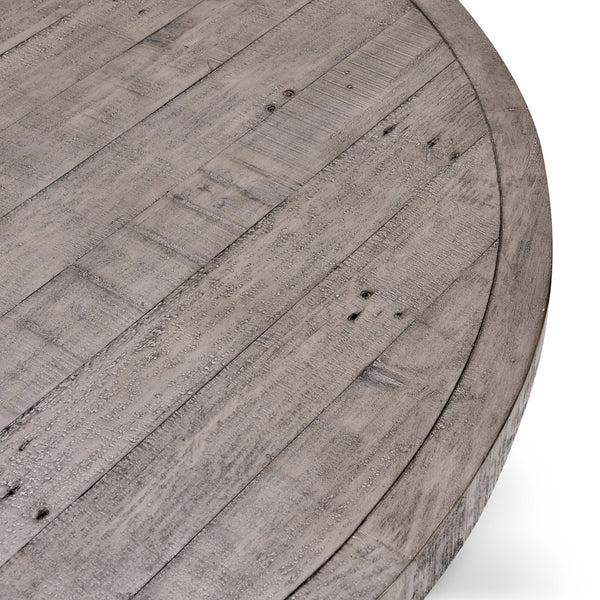 Home Fashion Trommald 60" Round Dining Table Distressed Gray