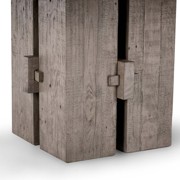 Home Fashion Trommald 60" Round Dining Table Distressed Gray