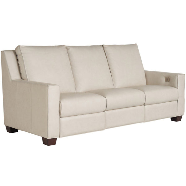 Home Fashion Tucker Leather Power Motion Sofa Markham Frost