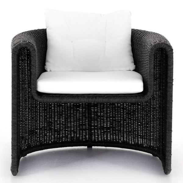 Home Fashion Tucson Woven Outdoor Chair Vintage Coal By Four Hands