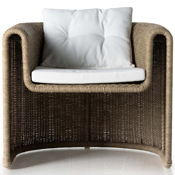 Home Fashion Tucson Woven Outdoor Chair Vintage White By Four Hands