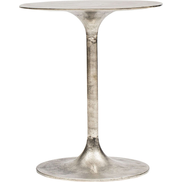 Home Fashion Tulip Side Table Raw Nickel By Four Hands