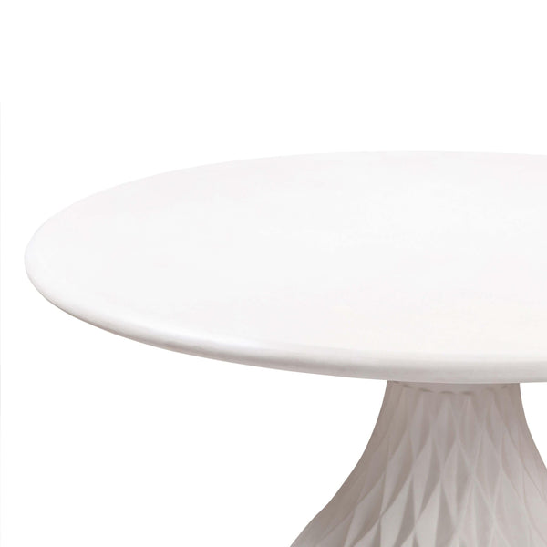 Home Fashion Tulum Outdoor Round Dining Table Ivory