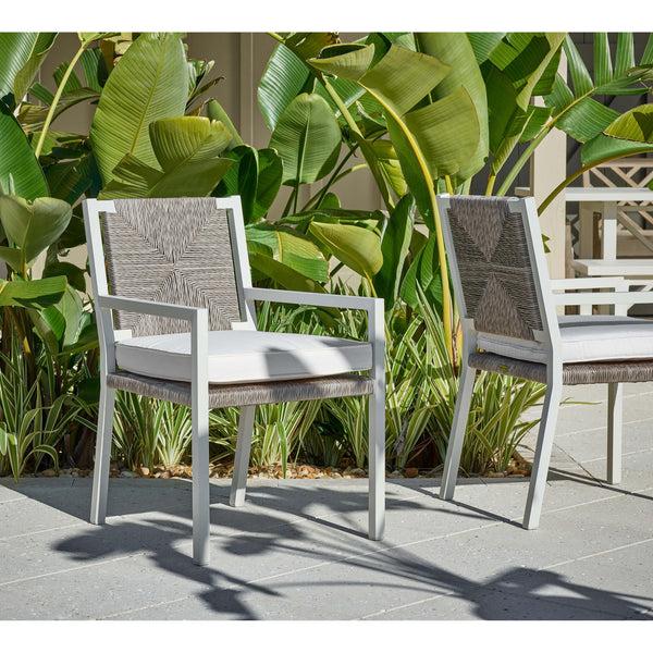 Home Fashion Tybee Outdoor Dining Chair Wicker Greige Set Of 2