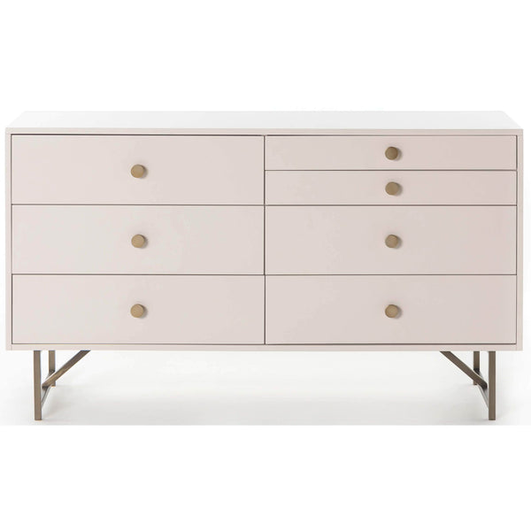 Home Fashion Van 7 Drawer Dresser Matte Alabaster By Four Hands