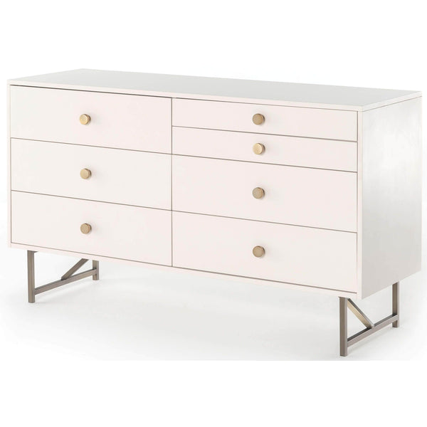 Home Fashion Van 7 Drawer Dresser Matte Alabaster By Four Hands
