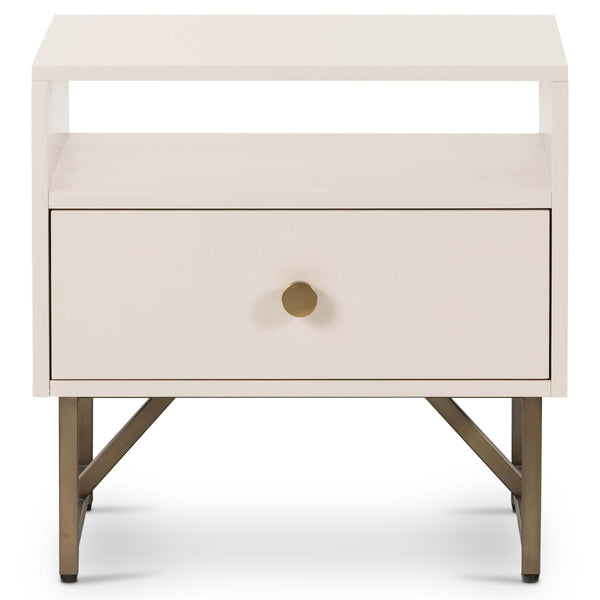 Home Fashion Van End Table Matte Alabaster By Four Hands