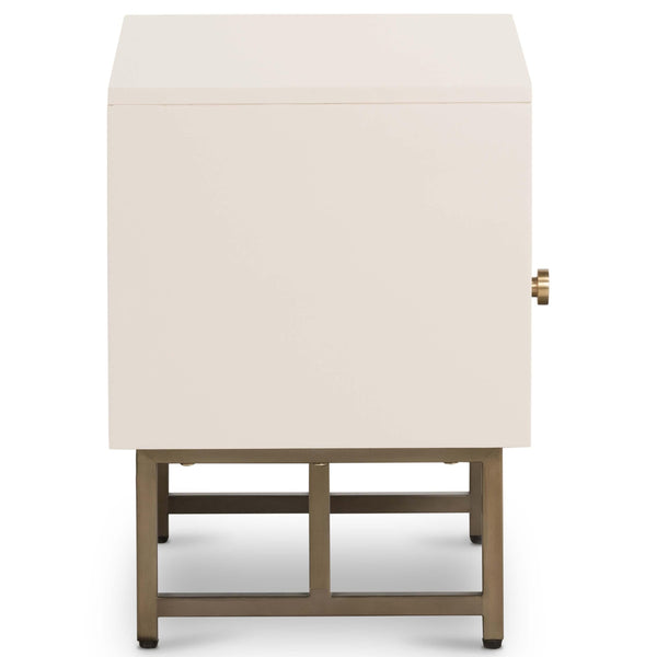 Home Fashion Van End Table Matte Alabaster By Four Hands