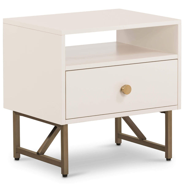 home fashion Van End Table Matte Alabaster by Four Hands