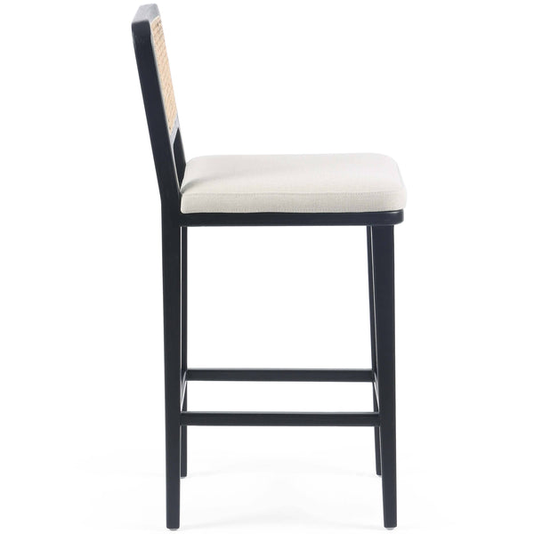 Home Fashion Veka Counter Stool Saville Flax/Brushed Ebony By Four Hands