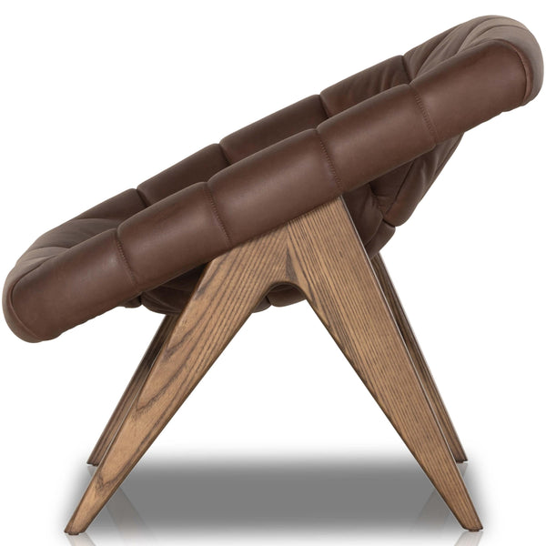 Home Fashion Vincent Leather Chair Brickhouse Dark Brown By Four Hands