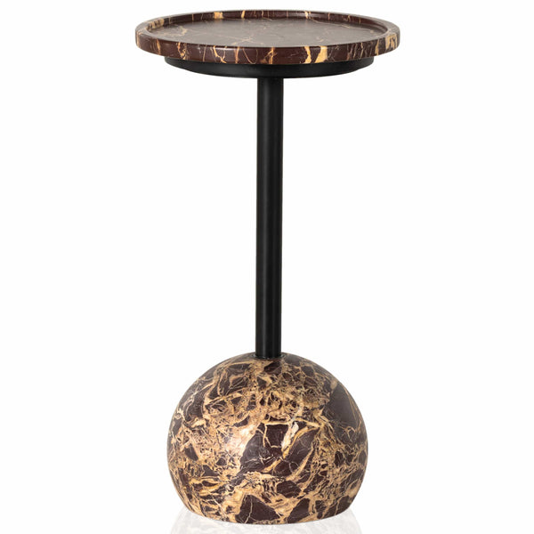 home fashion Viola Accent Table Merlot Marble by Four Hands