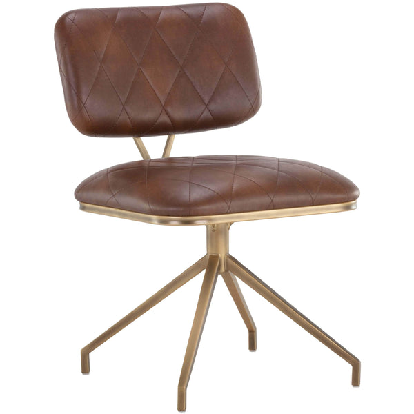 home fashion Virtu Swivel Dining Chair Bravo Cognac Set of 2