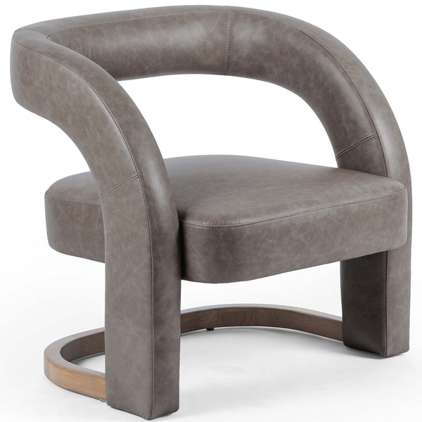 home fashion Vivica Leather Chair Sonoma Grey by Four Hands