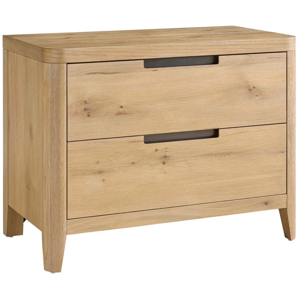home fashion Walker 2 Drawer Wide Nightstand Natural