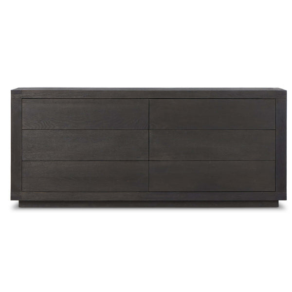 Home Fashion Warby 6 Drawer Dresser Worn Black By Four Hands