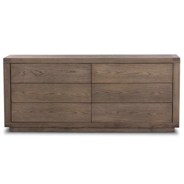 Home Fashion Warby 6 Drawer Dresser Worn Oak By Four Hands