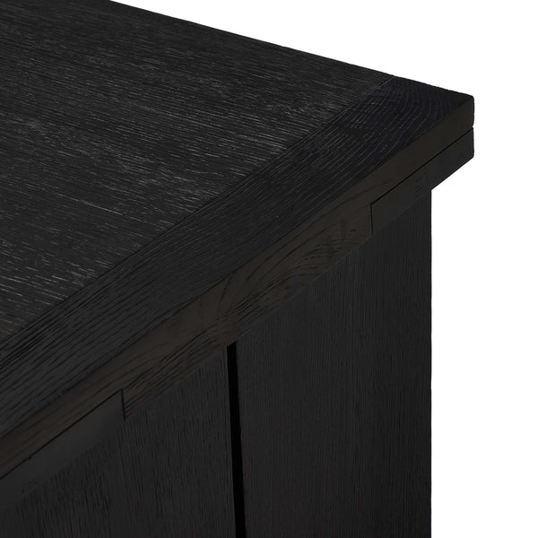 Home Fashion Warby End Table Worn Black Oak By Four Hands