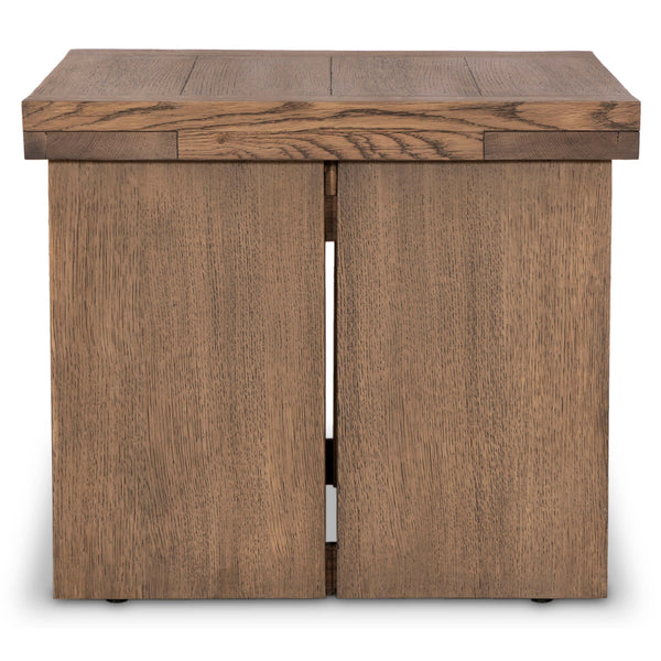 Home Fashion Warby End Table Worn Oak By Four Hands