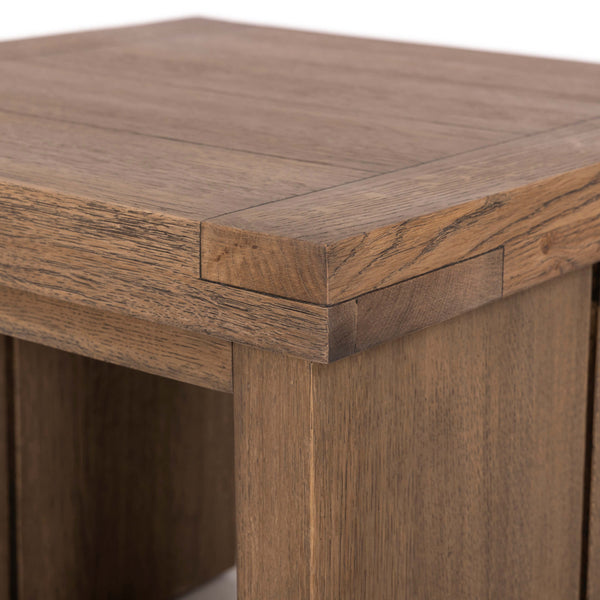 Home Fashion Warby End Table Worn Oak By Four Hands