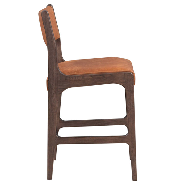 Home Fashion Wayne Leather Bar & Counter Stool Autumn Brown