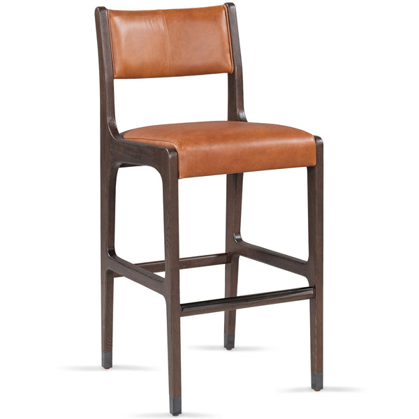 home fashion Wayne Leather Bar & Counter Stool Autumn Brown