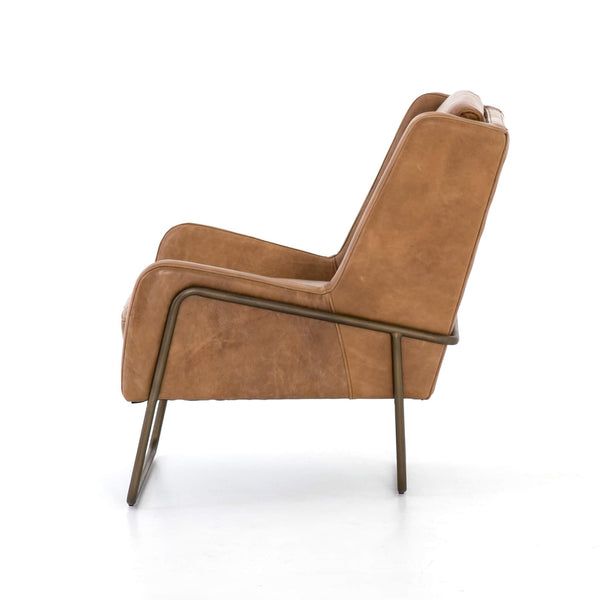Home Fashion Wembley Leather Chair Patina Copper By Four Hands