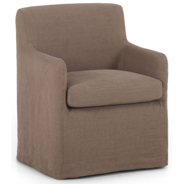 home fashion Westcott Slipcover Dining Chair Brussels Mushroom Set of 2 by Four Hands