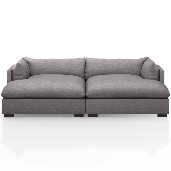 home fashion Westwood 102" Double Chaise Valley Silver Moon by Four Hands