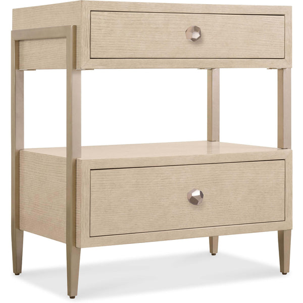 home fashion Westwood 2 Drawer Nightstand Polished Limestone