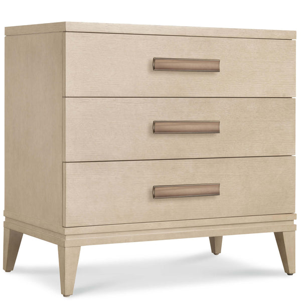 home fashion Westwood 3 Drawer Nightstand Polished Limestone