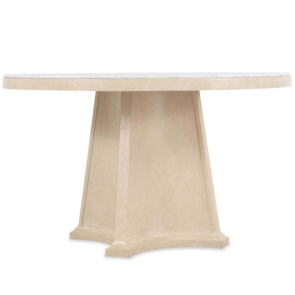 home fashion Westwood Round Stone Top Dining Table Polished Limestone