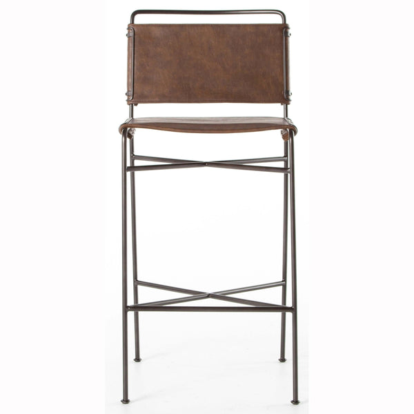 Home Fashion Wharton Bar & Counter Stool Distressed Brown Set Of 2 By Four Hands