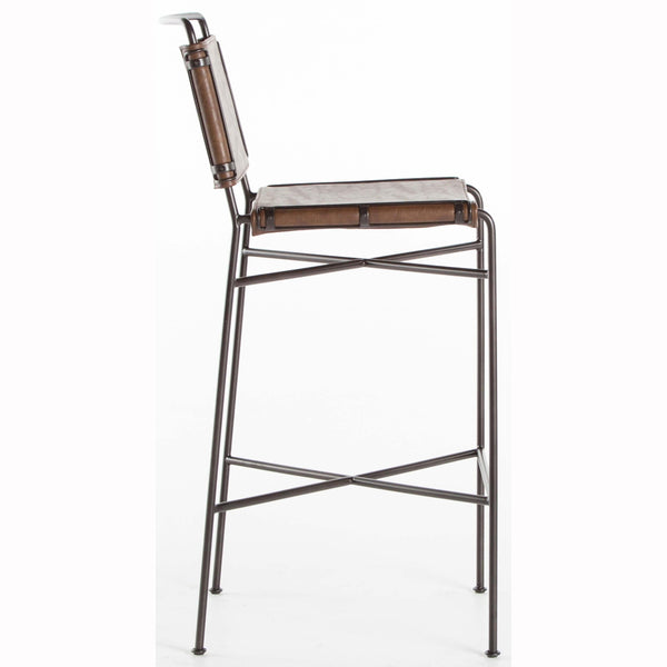 Home Fashion Wharton Bar & Counter Stool Distressed Brown Set Of 2 By Four Hands