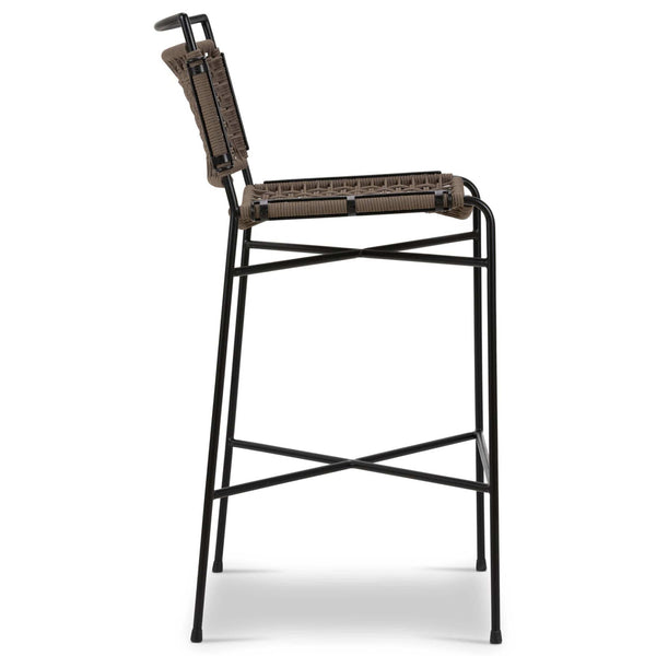 Home Fashion Wharton Outdoor Bar & Counter Stool Earth Rope By Four Hands
