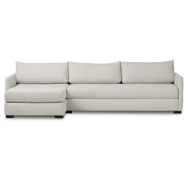 Home Fashion Wickham 2 Piece Left Chaise Sleeper Sectional Alameda Snow By Four Hands