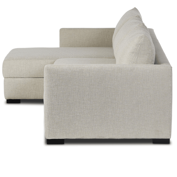 Home Fashion Wickham 2 Piece Left Storage Chaise Sleeper Sectional Alameda Snow By Four Hands