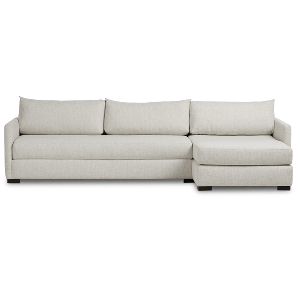 Home Fashion Wickham 2 Piece Right Chaise Sleeper Sectional Alameda Snow By Four Hands