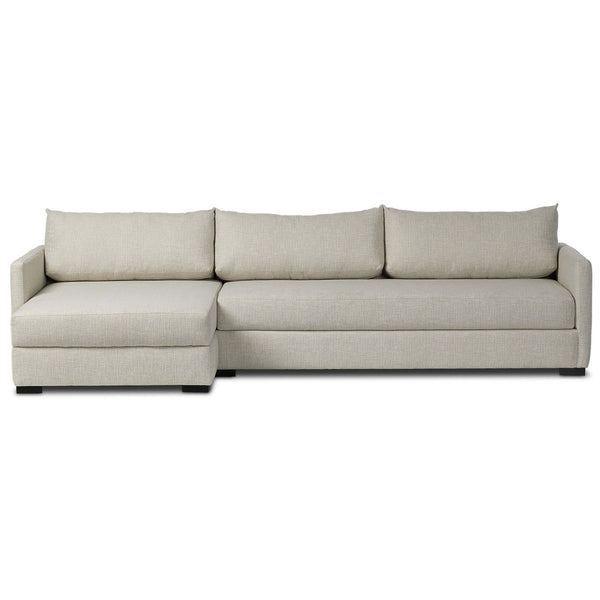home fashion Wickham Left Chaise Sleeper Sectional w/Storage Alameda Snow by Four Hands