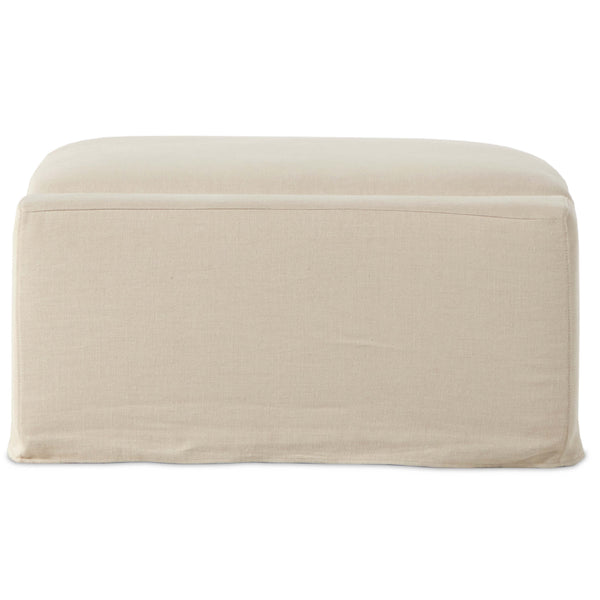 Home Fashion Wide Arm Slipcover Bench Brussels Natural By Four Hands