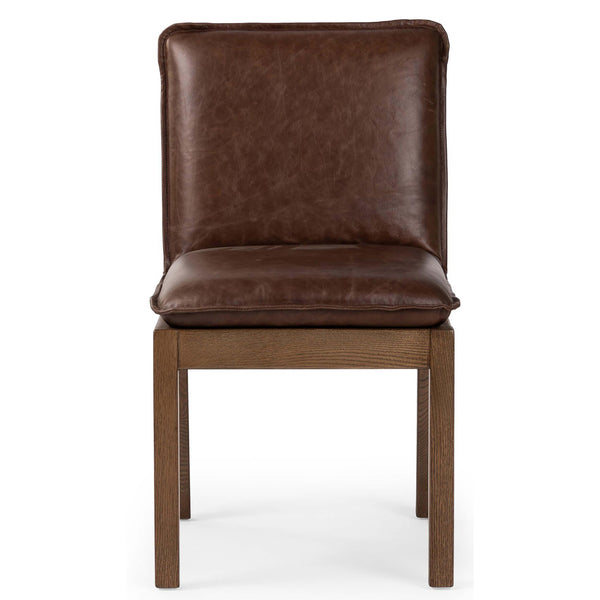 Home Fashion Wilmington Leather Dining Chair Havana Brown Set Of 2 By Four Hands