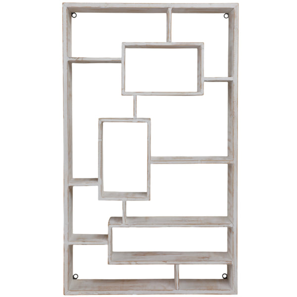 home fashion Wooden Multi-Tier Wall Shelf white wash