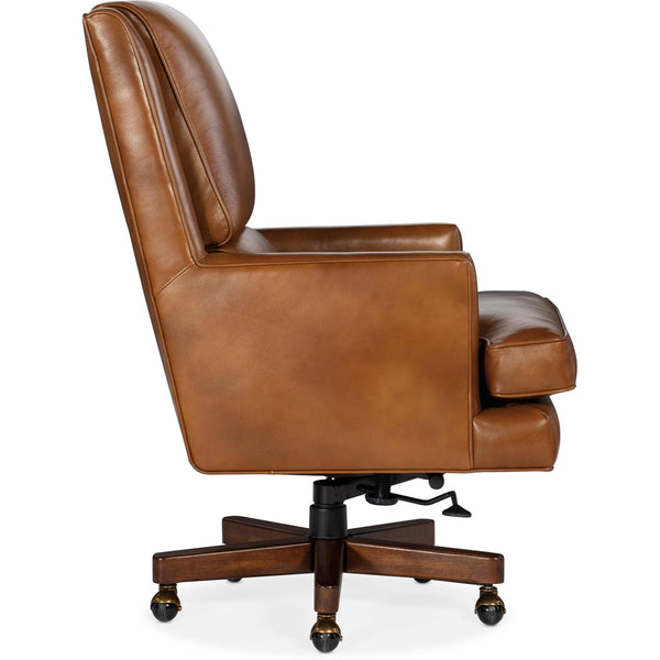 Home Fashion Wright Executive Swivel Tilt Leather Chair Voyage Cedar