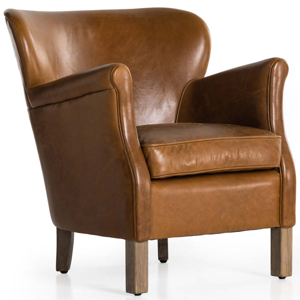home fashion Wycliffe Leather Chair Vintage Soft Camel by Four Hands