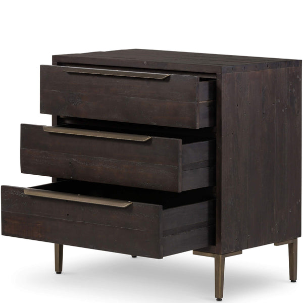 Home Fashion Wyeth 3 Drawer Dresser Dark Carbon By Four Hands